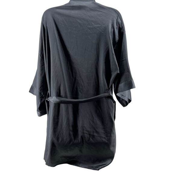 Victoria's Secret Gun Metal Grey Satin Belted Robe M/L - Picture 6 of 6